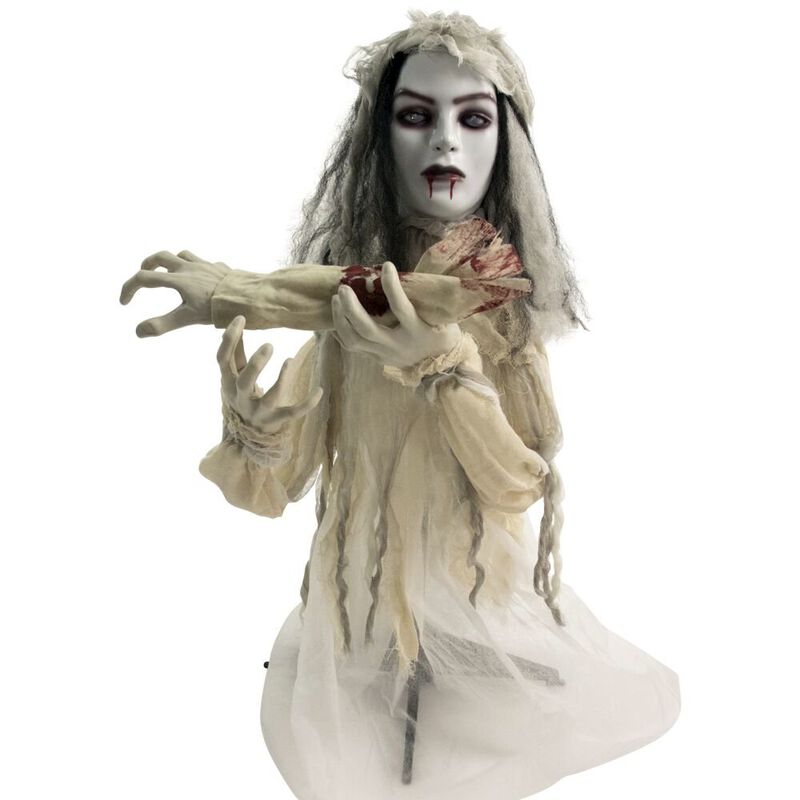 Haunted Hill Farm 31 Bride with Bloody Arm, Animation, Lights, Sound