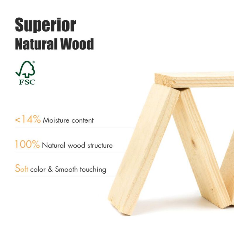 Hivvago Freestanding Wood Bench with 3-Tier Storage Shelves