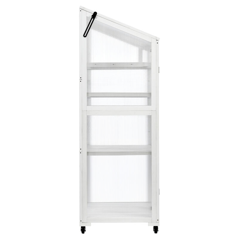 Merax Wood Large Greenhouse Balcony on Wheels