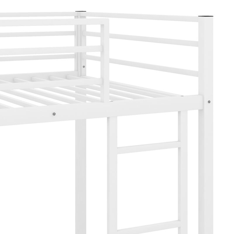Merax Twin over Twin Metal Low Bunk Bed with Ladder