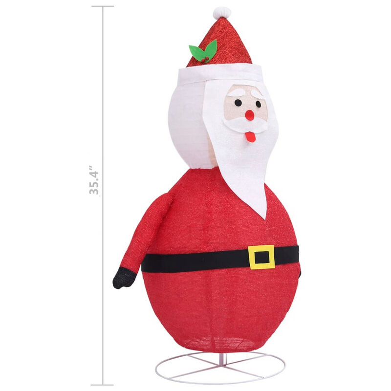 Mani Christmas Decor 3 ft Santa Clause, 120 LED Lights, White and Red - Benzara
