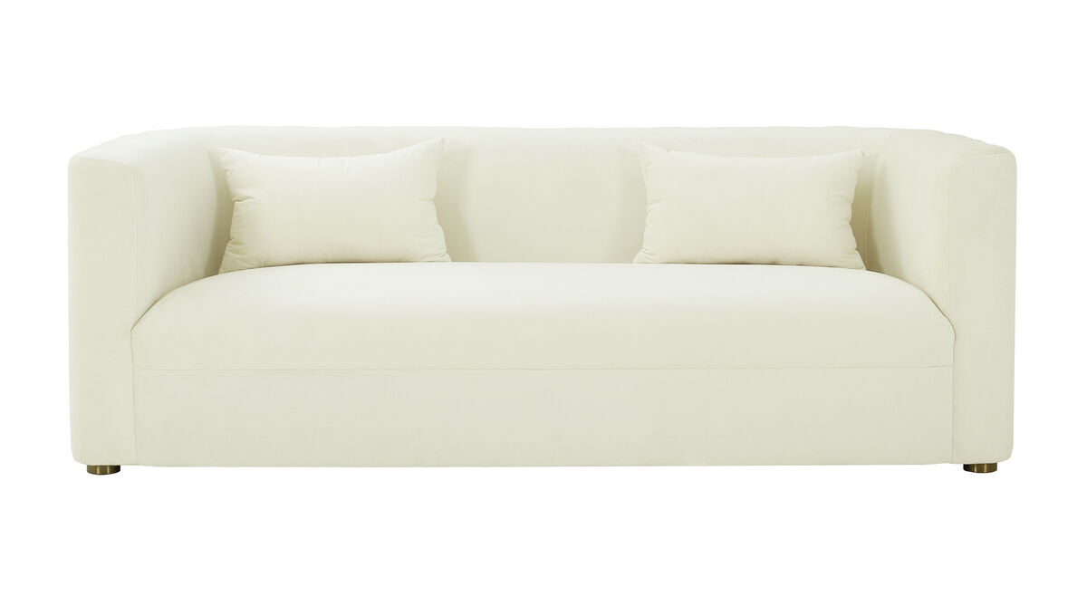 Callie Black Velvet Sofa