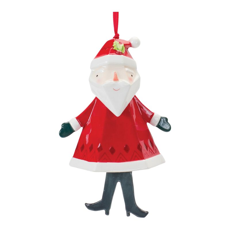 Whimsical Santa And Snowman Ornament (Set of 6)