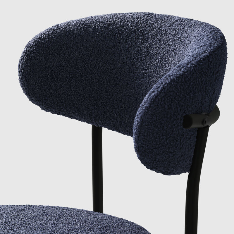 WestinTrends Mid-Century Modern Upholstered Sherpa Round Dining Chairs (Set of 2)