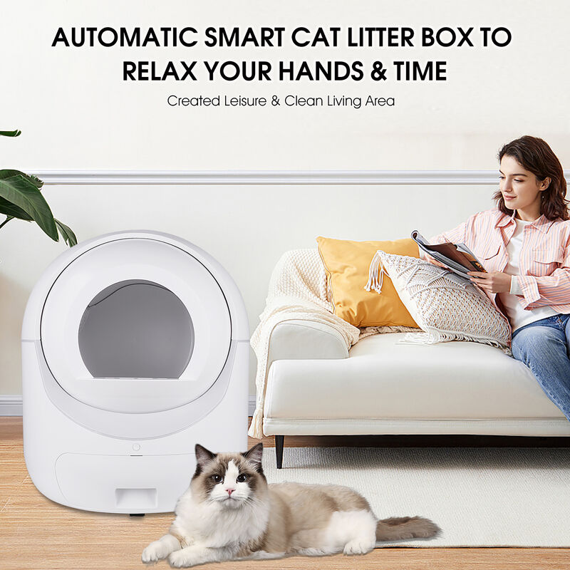 Streamdale Smart Pet Cat Litter Box with Odor Control & App
