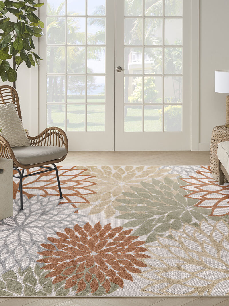 Aloha ALH05 Ivory/Multicolor 6' x 9' Rug
