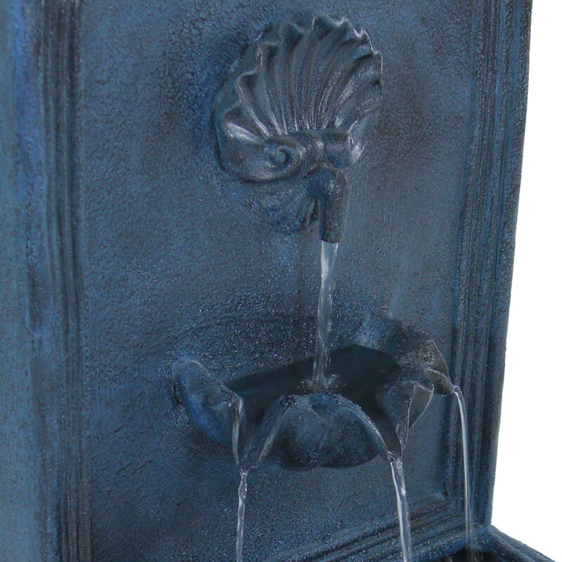Sunnydaze Seaside Outdoor Solar Wall Fountain with Battery