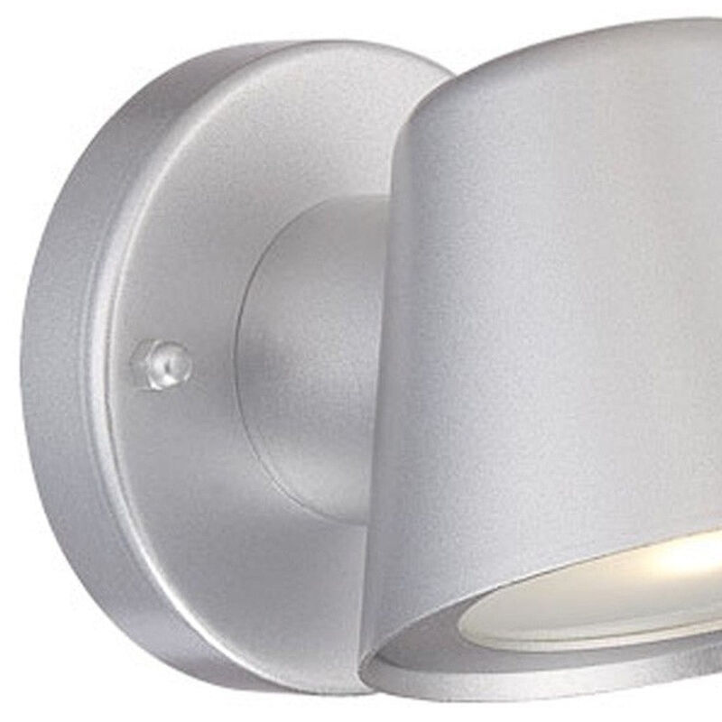 Hivvago Brushed Silver LED Short Cone Wall Light