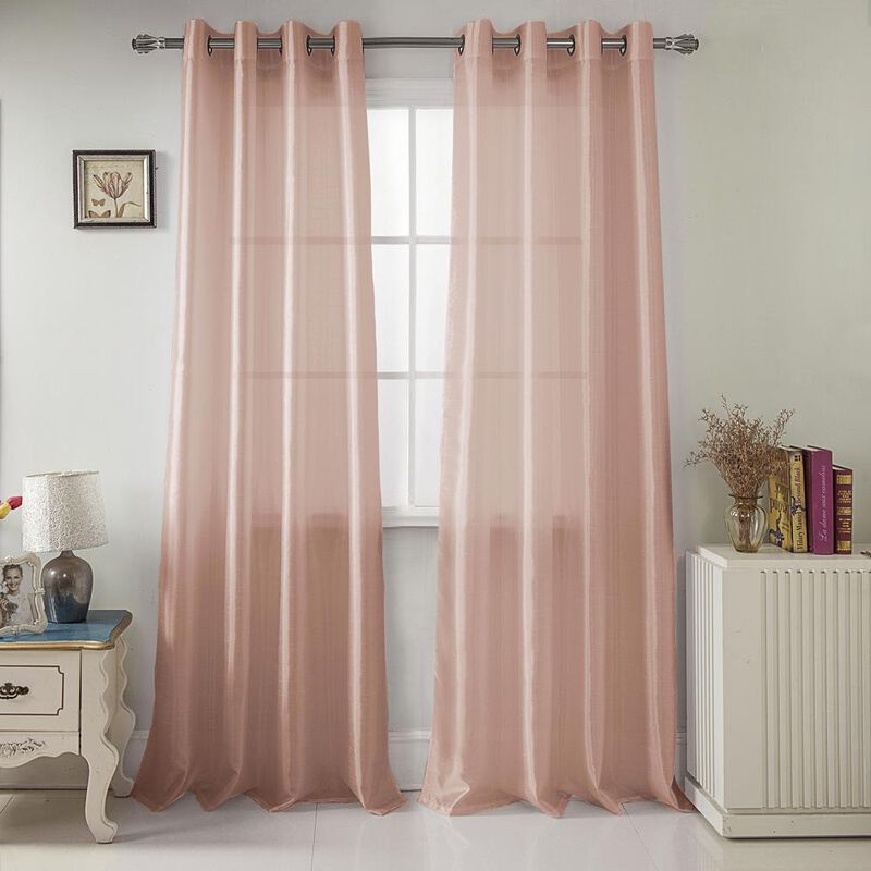 RT Designers Collection Nancy Faux Silk Grommet Curtain Panel
