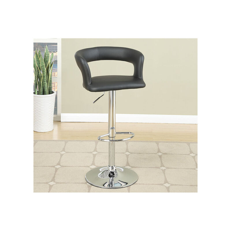 Barstool Counter Height Chairs Set Of 2 Adjustable Height Kitchen Island Stools PVC Faux Leather
