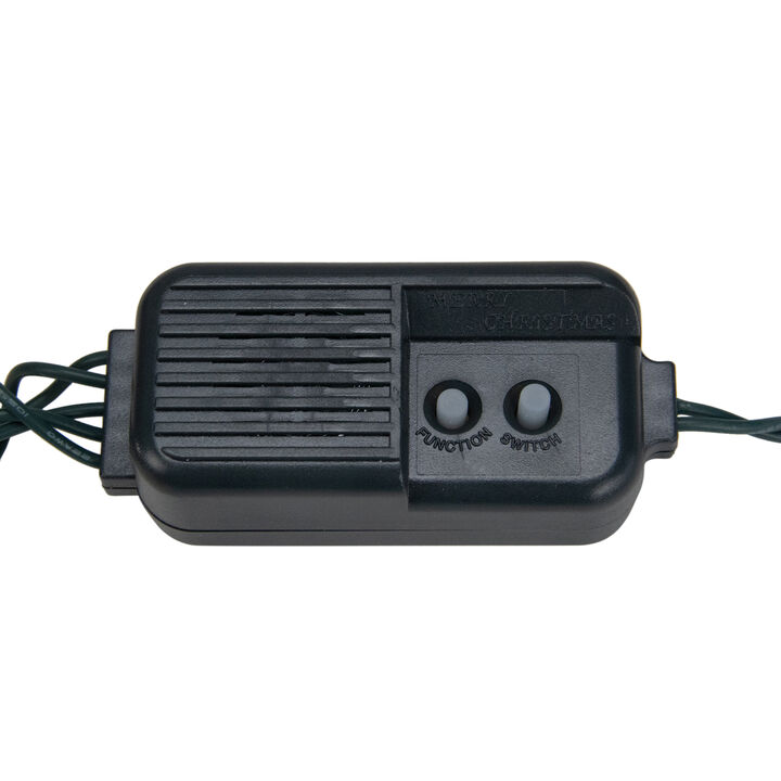 40-Count Musical Bell Multi-Function Christmas Lights - 13 ft Green Wire