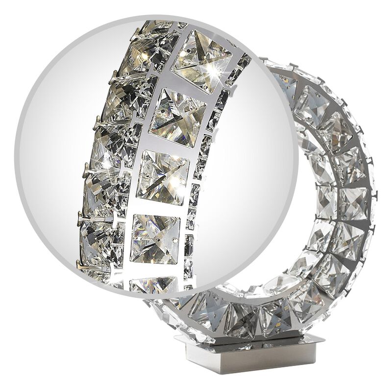 Round Crystal Extravaganza 11 Table Lamp Integrated LED