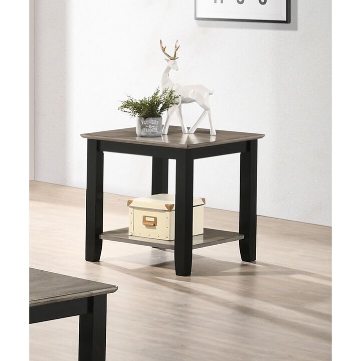 Simple Modern Look Wooden 1 Piece End Table Living Room Sofa Side Table Solid Rubberwood