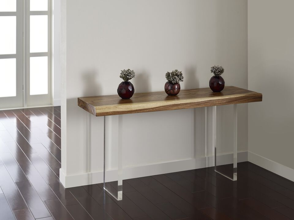 Floating Console Table with Acrylic Legs