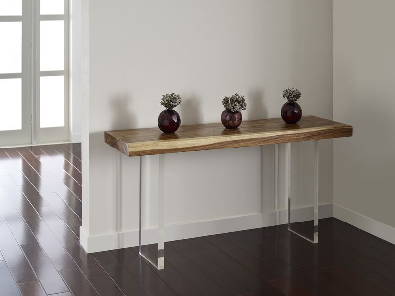 Floating Console Table with Acrylic Legs