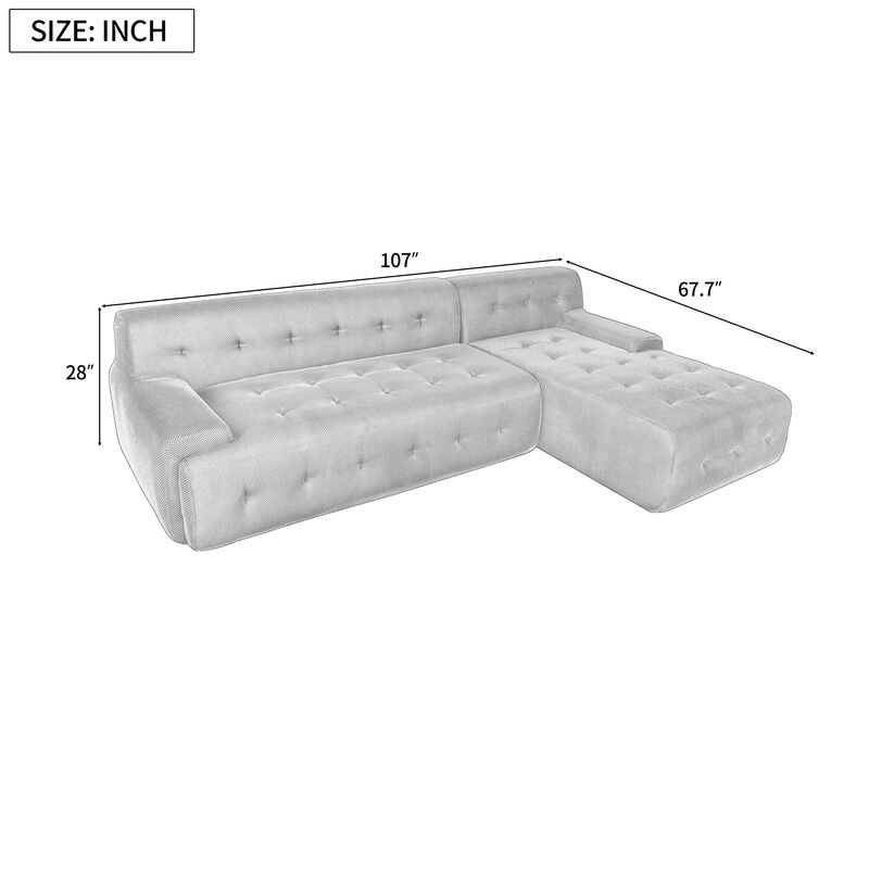 Merax Modern L-Shaped Modular Sectional Sofa
