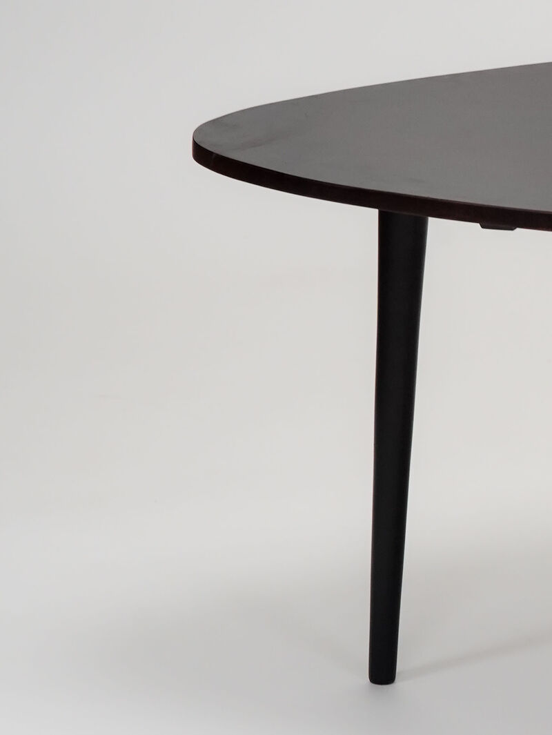 Handmade Eco-Friendly Modern Wood Light Walnut Drop Shaped Coffee Table 3' From BBH Homes