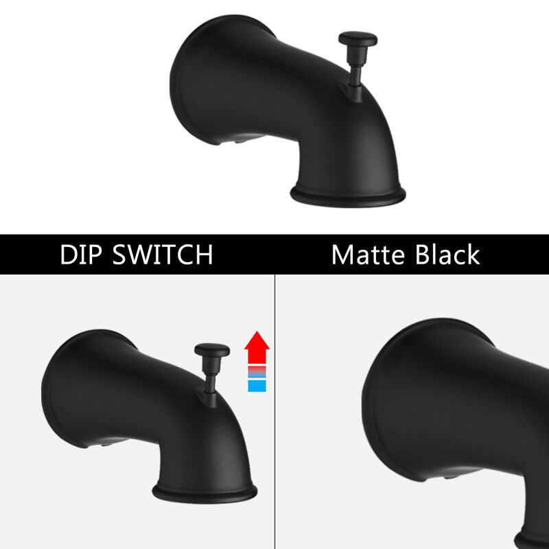 Classic High Pressure Single Handle 7 Function Rain Shower Head With Handheld Shower With Tub Spout
