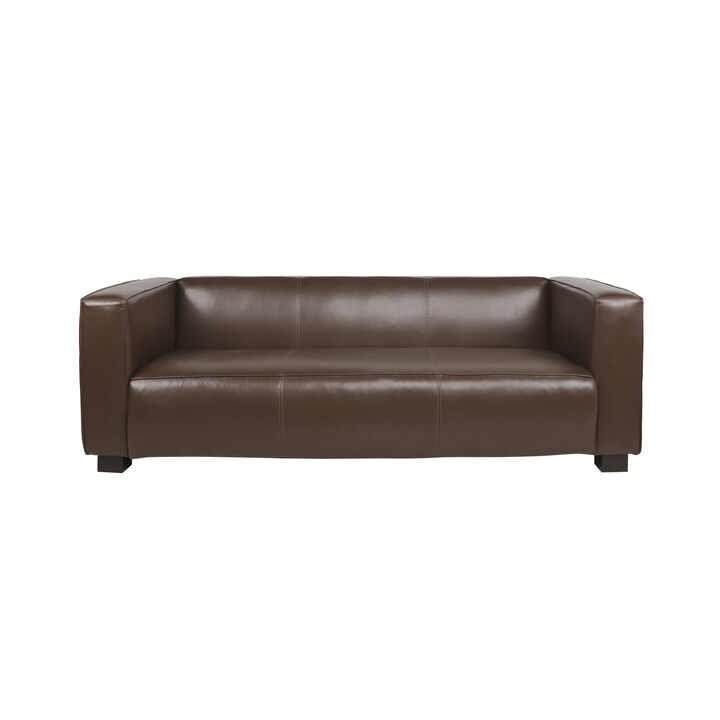 Merax Mid Century PU Leather Sofa Couch