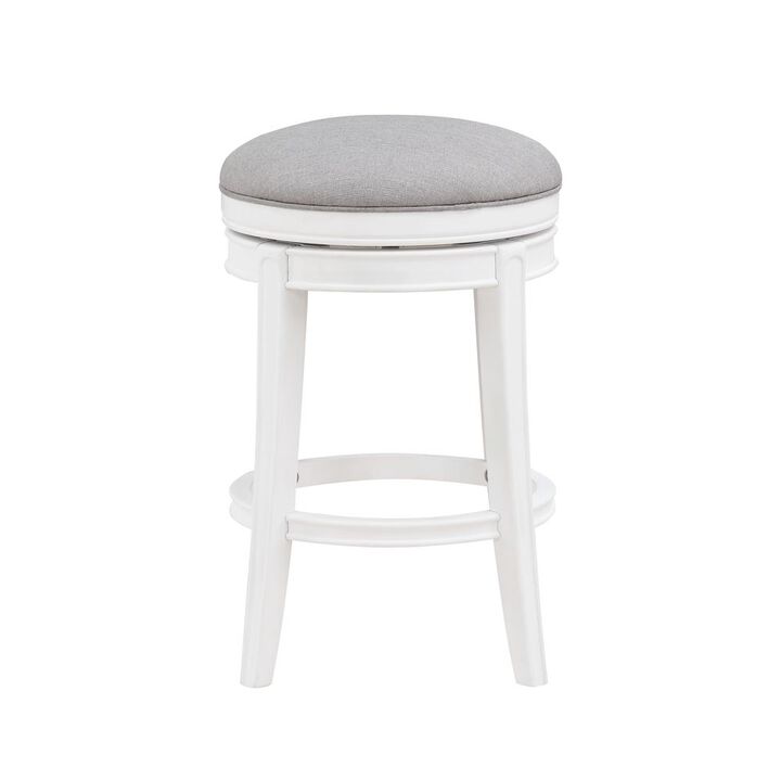 Comfort Pointe Laguna White Swivel Counter Stool