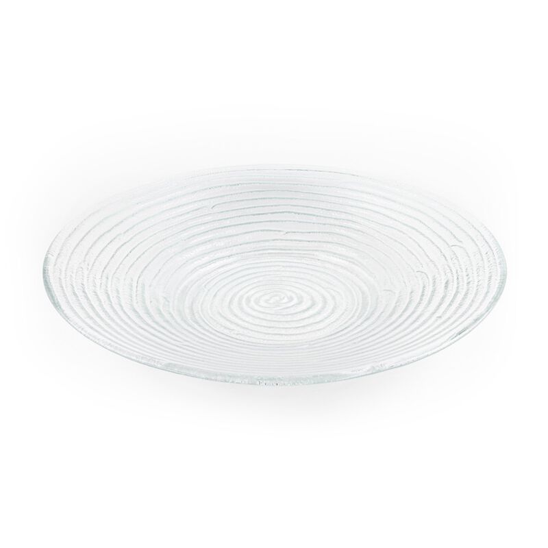 Glass Dinnerware dia.17.75" h:3" 4.5 qt. Round Clear Glass Bowl