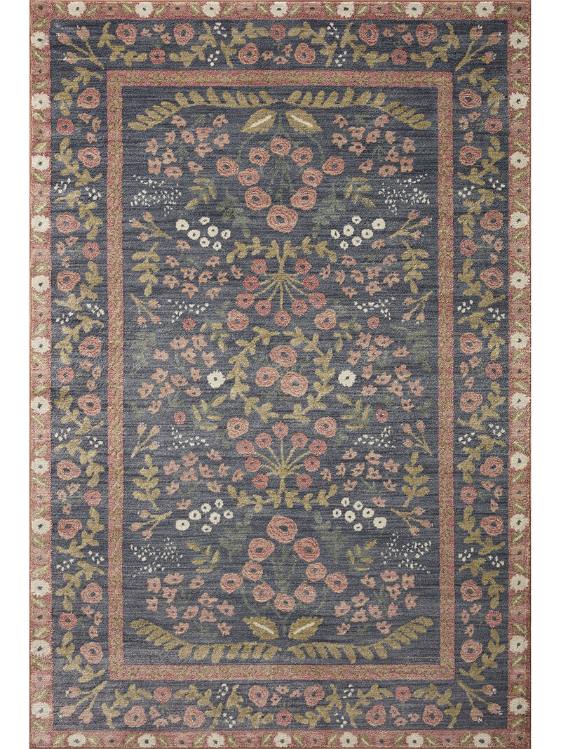 Fiore FIO01 Navy/Rust 6'3" x 9' Rug