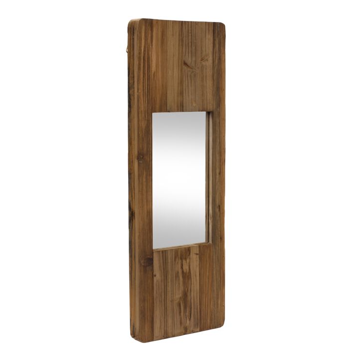 Wooden Mirror Stylish Glass Accent for Home Décor and Wall Styling