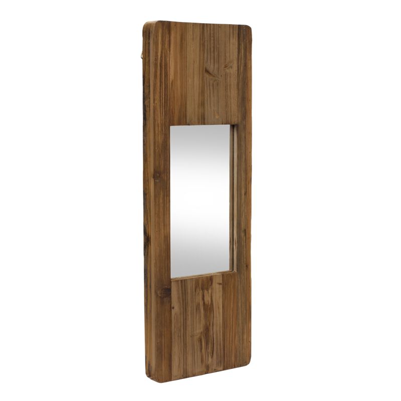 Wooden Mirror Stylish Glass Accent for Home Décor and Wall Styling