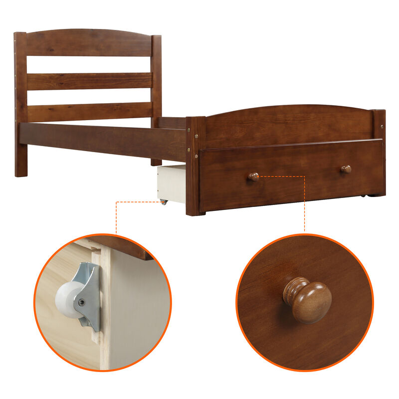 Merax Platform Twin Bed Frame