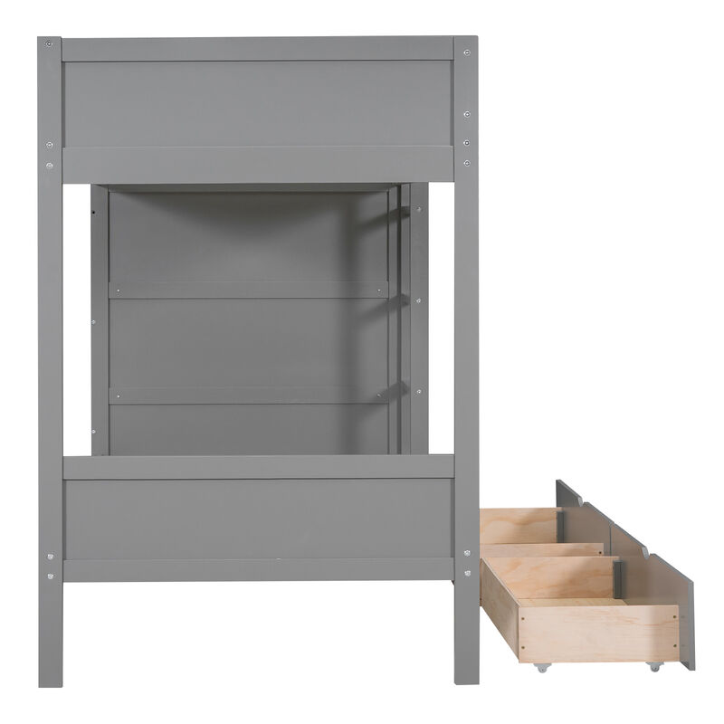 Merax Storage Bunk Bed With 2 Drawers