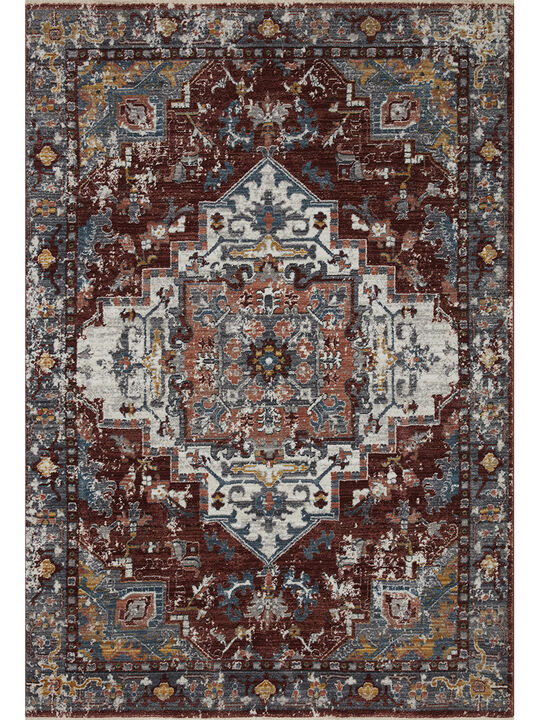 Samra SAM10 Brick/Grey 5'3" x 7'9" Rug