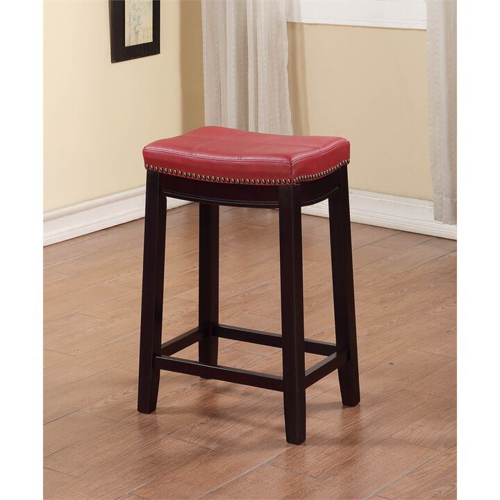 Linon Claridge Red Counter Stool