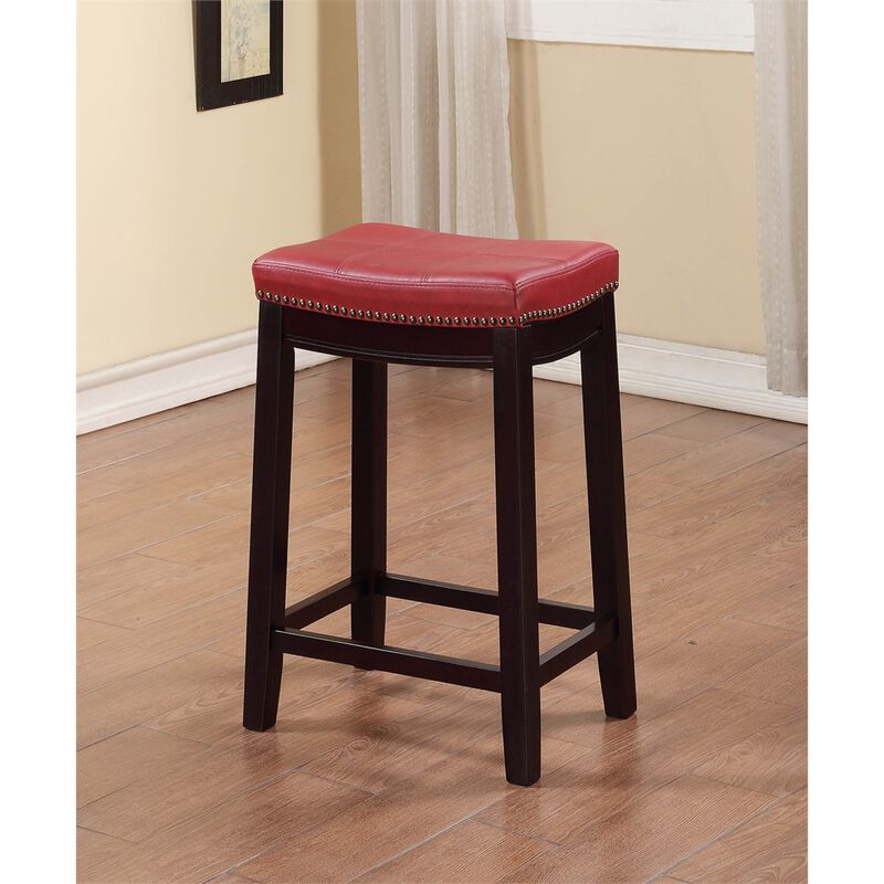 Linon Claridge Red Counter Stool