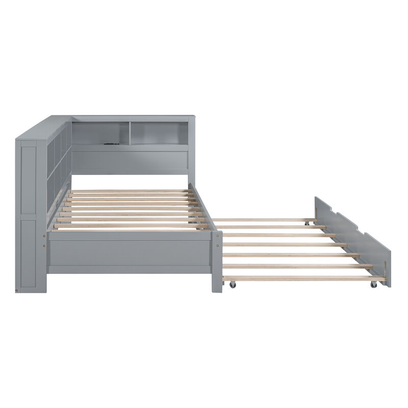 Merax Modern DayBed Bed Frame with Trundle
