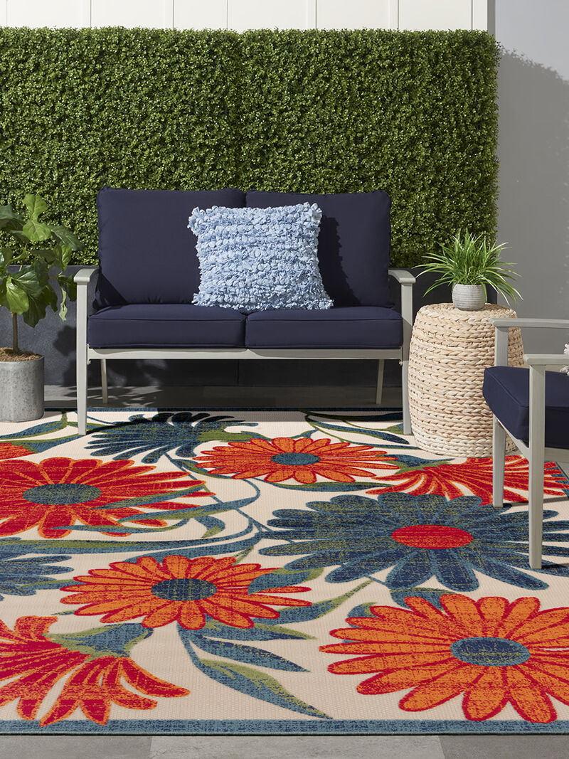 Aloha ALH33 Ivory/Multicolor 6' x 9' Rug