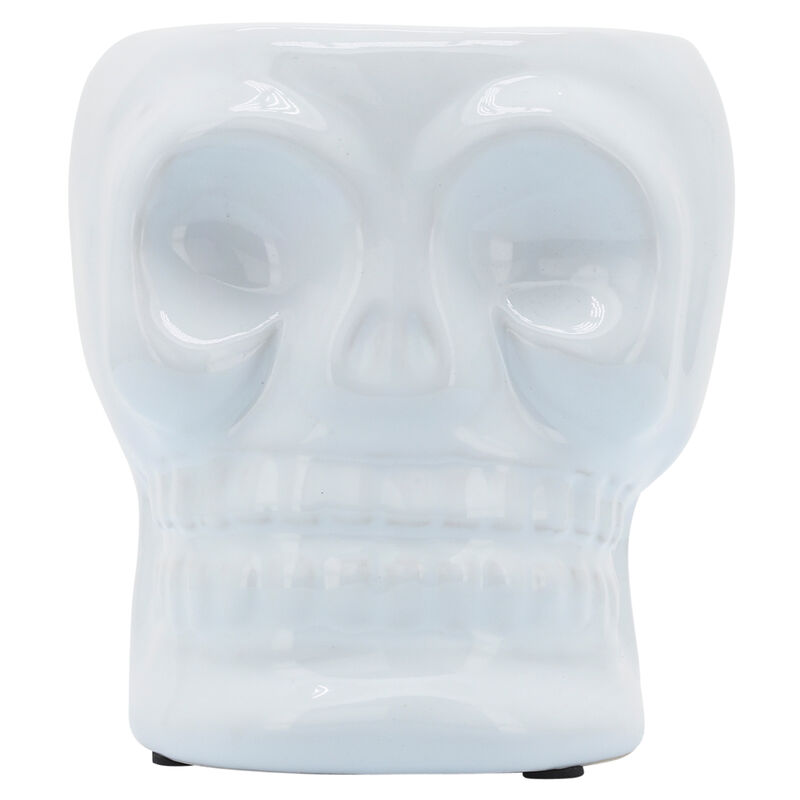 5" Skull Vase, White