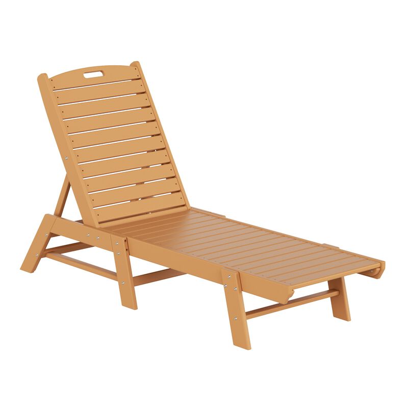 Reclining Outdoor Patio Adjustable Chaise Lounge Chair