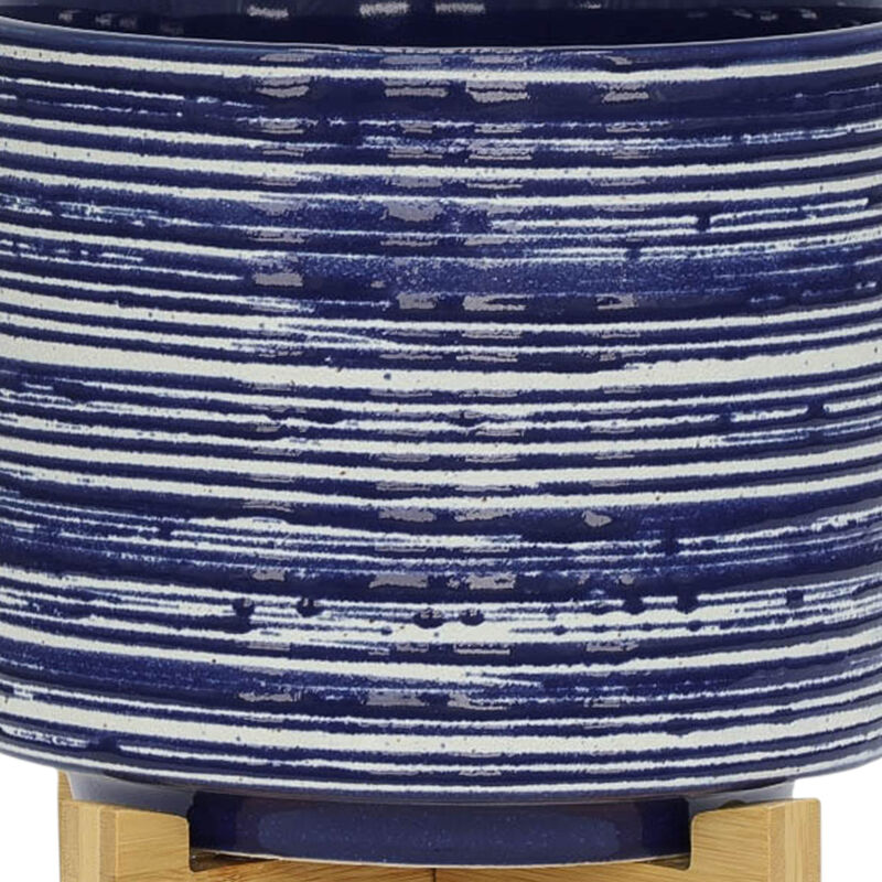 Planter On Stand, Blue Set