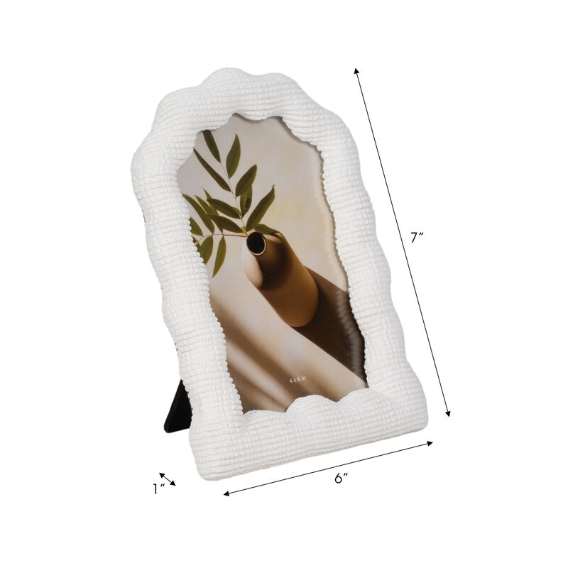4"x6" Wht Resin Arch Photo Frm