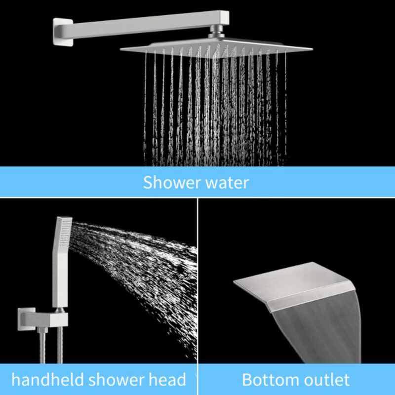 Freestanding Bathtub Faucet High Flow Tub Filler with Handheld Shower and Swivel Spout