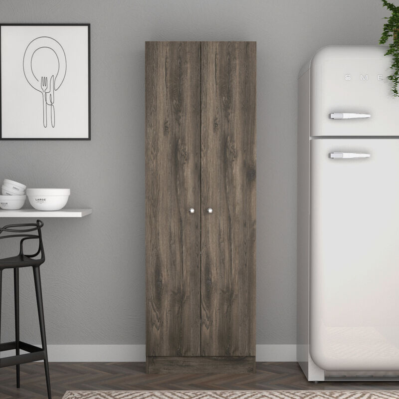 Storage Cabinet Pipestone, Kitchen, Dark Brown / Black
