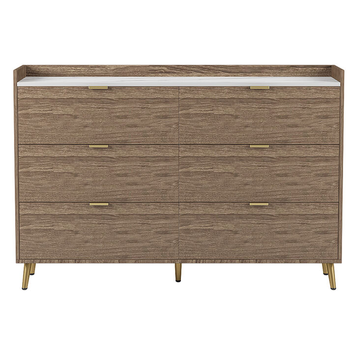 Merax Mordern Storage Cabinet 6-Drawer Dresser