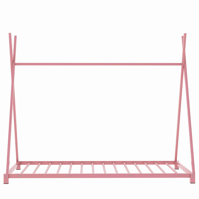 Merax Triangle Structure Metal House Platform Bed Floor Bed