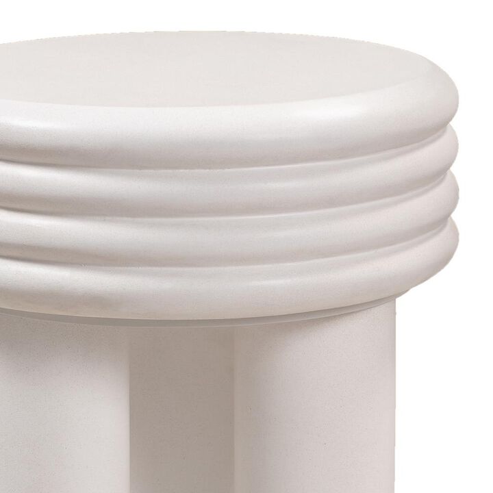 Belen Kox Glamorous Ivory Concrete Side Table, Belen Kox