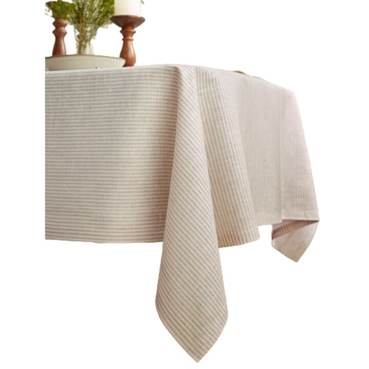 Solino Home 100% Pure Linen Tablecloth | Narrow Stripe