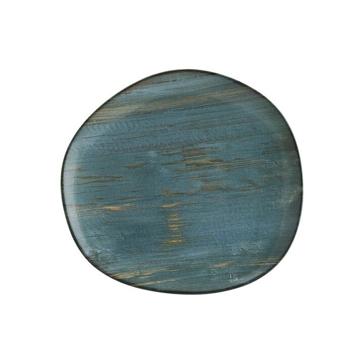 Madera 11.5" x 10.5" Organic Decorated Porcelain Plate