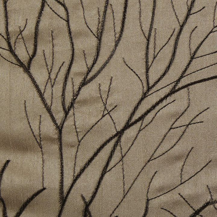 Belen Kox Tan Branch Embroidered Window Valance, Belen Kox