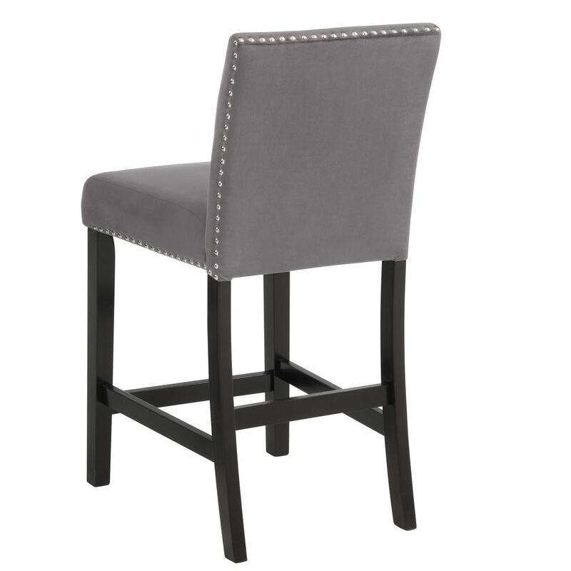 New Classic Furniture Furniture Celeste 5-Piece Faux Marble & Wood Counter Set in Gray