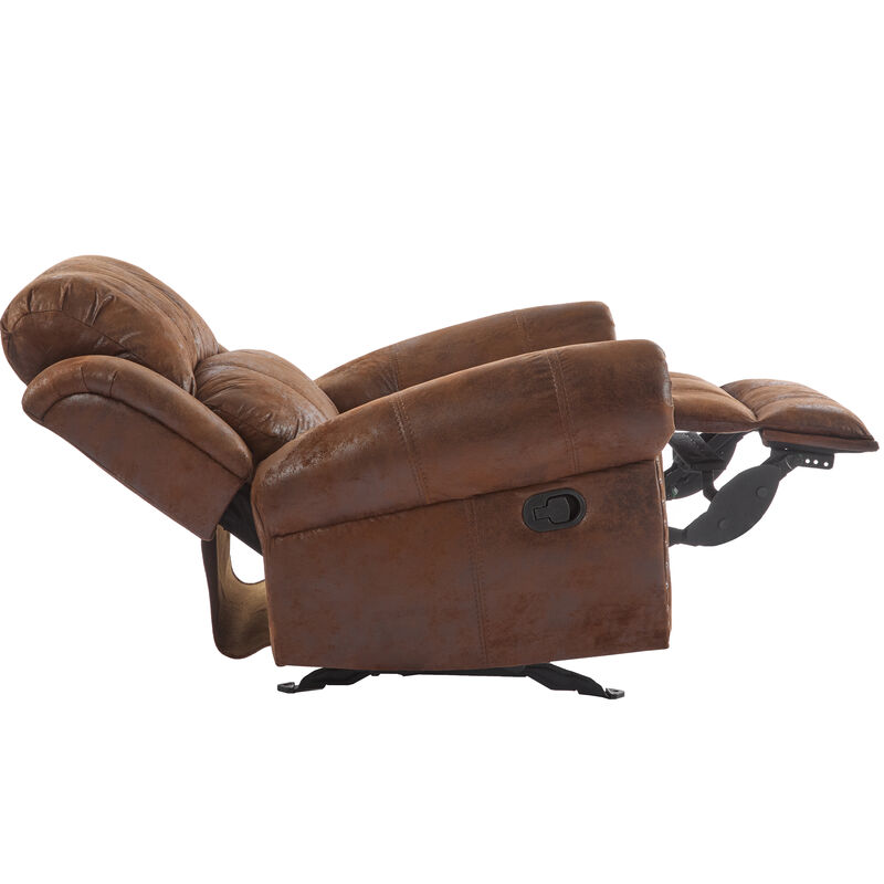 Merax Manual Suede Glider Standard Recliner Chair
