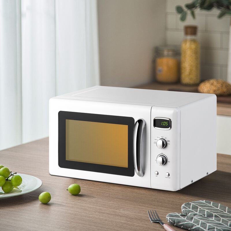 0.9 Cu.ft Retro Countertop Compact Microwave Oven